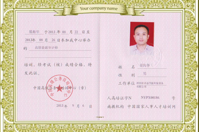 卓益荣誉-高级能源审计师